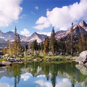 Moutain lake with reflection