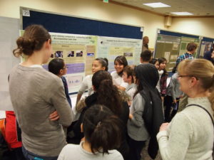 Elementary students presenting their research at FRSES