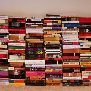 Picture of stacks of paperback books