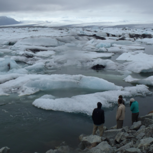 Glacial flows into river