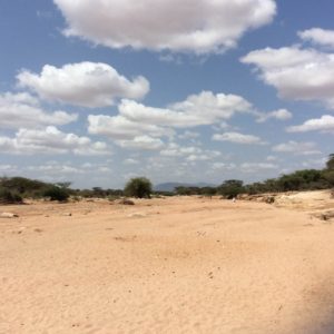 Dry river in Samburu County, Kenya