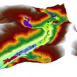 Location of cattle in Ulta Valley (GIS elevation map)