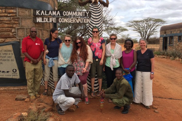 Research group at Kalama Community Wildlife Conservancy, Kenya