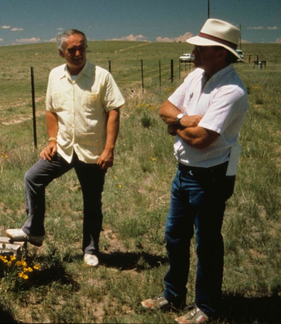 Tom Callahan from NSF and Robert (Bob) Woomansee at Pawnee site