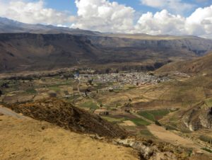 Chivay, Peru in the Arequipa region in the Andes